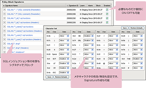 きめ細やかな設定、ポリシーチューニングが可能
